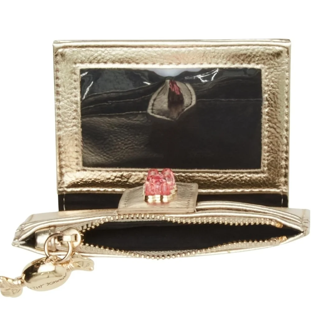 Betsey Johnson Gold Candy Bifold Wallet - Picture 5 of 6